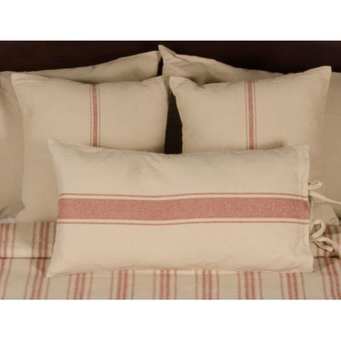 Oat Barn Red Grain Sack Stripe Pillow Cover PC164017 - The Fox Decor